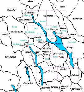 Mjosa area map from slektshistorielaget website